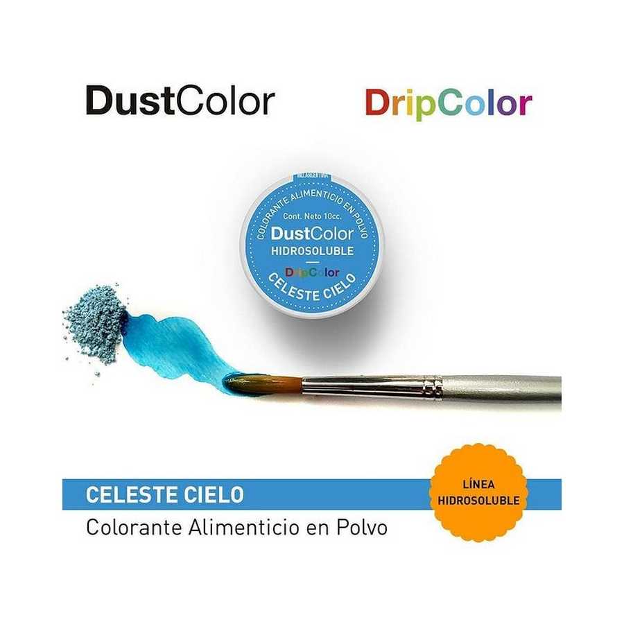 Colorante en polvo hidrosoluble Celeste Cielo "Dust Color" 10 cc