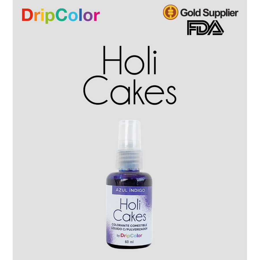 Colorante Liquido con Atomizador Azul Indigo "Holi Cakes" 60ml