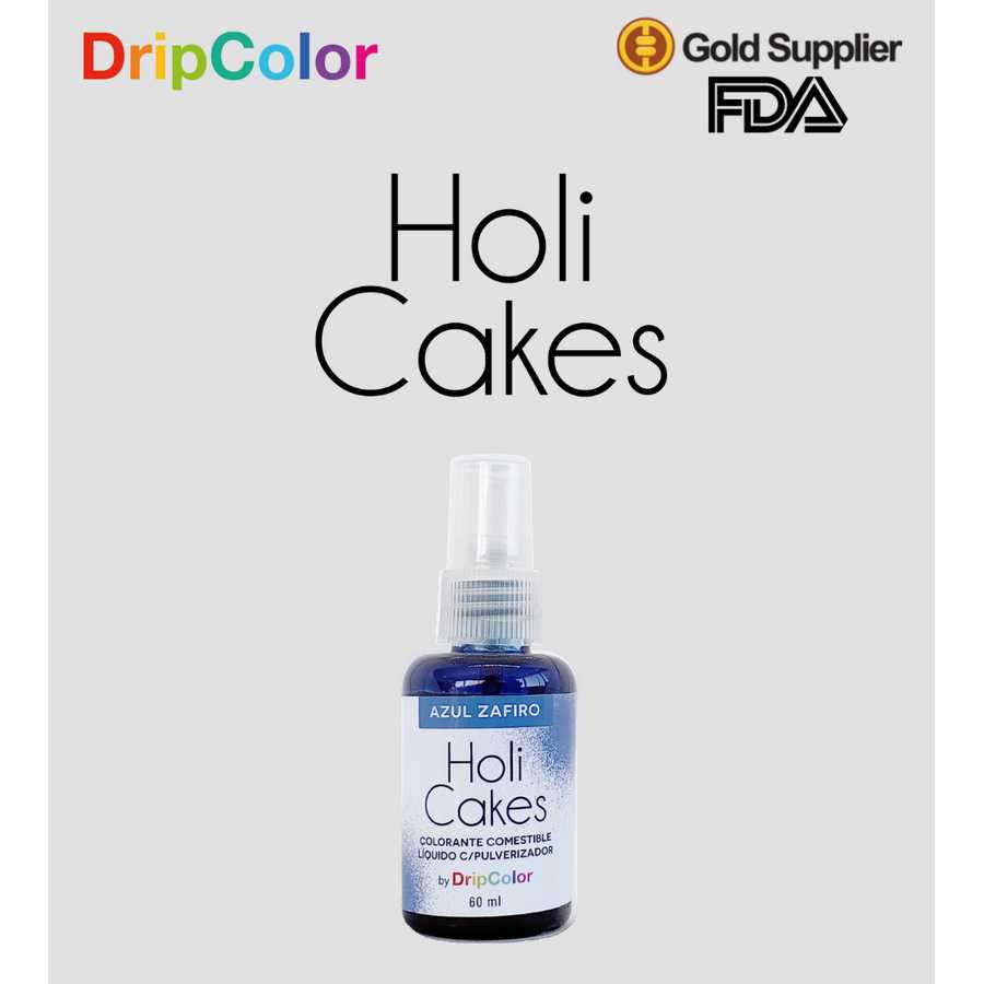 Colorante Liquido con Atomizador Azul Zafiro "Holi Cakes" 60ml