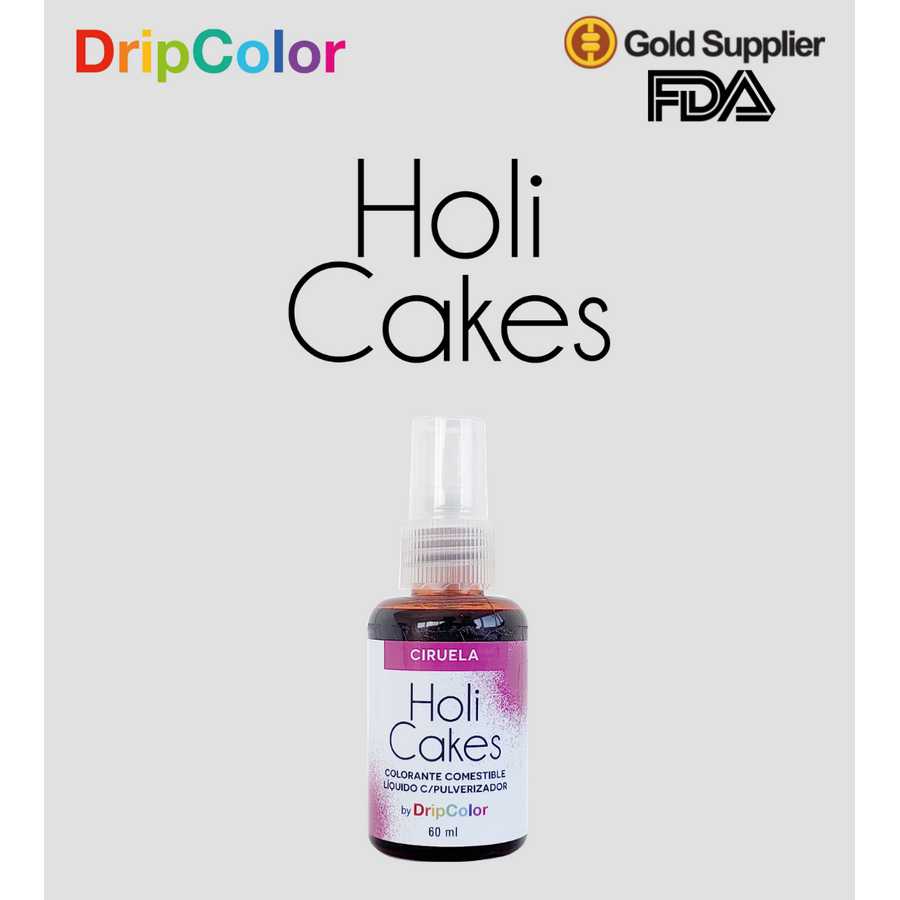 Colorante Liquido con Atomizador Ciruela "Holi Cakes" 60ml
