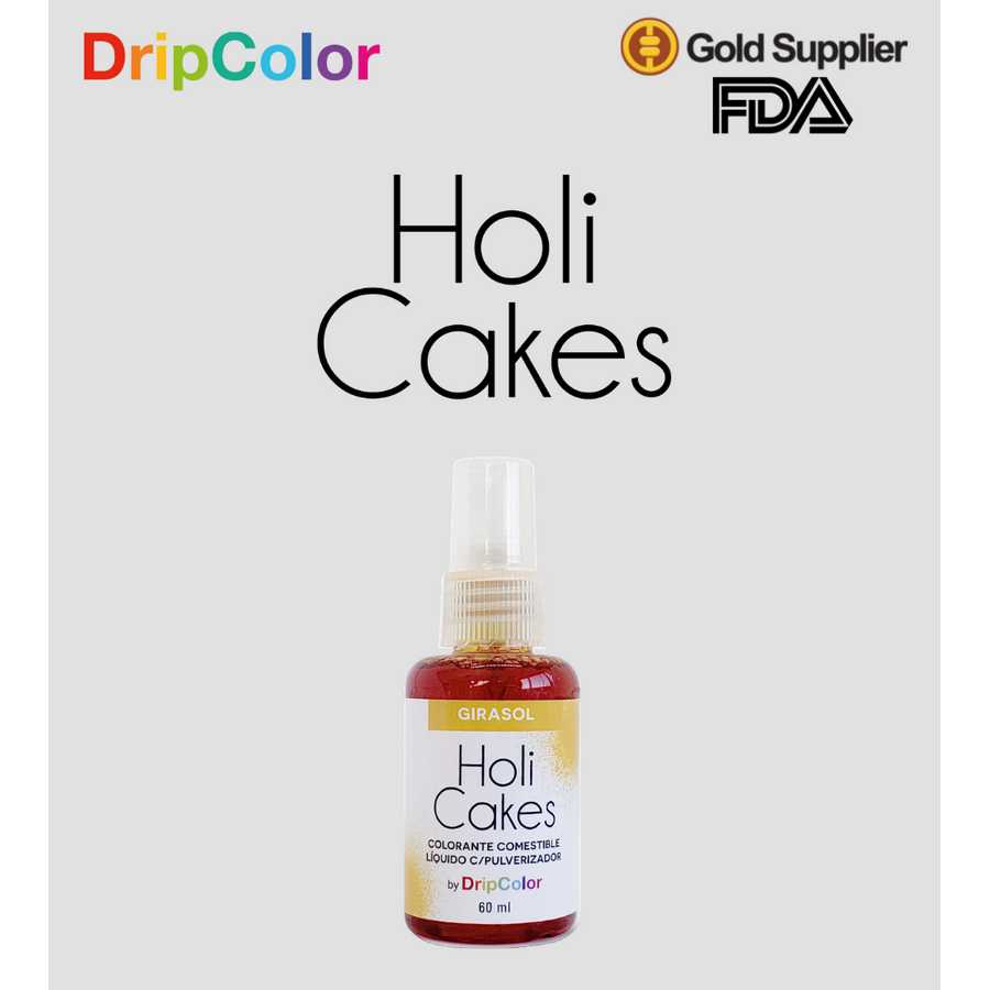 Colorante Liquido con Atomizador Girasol "Holi Cakes" 60ml