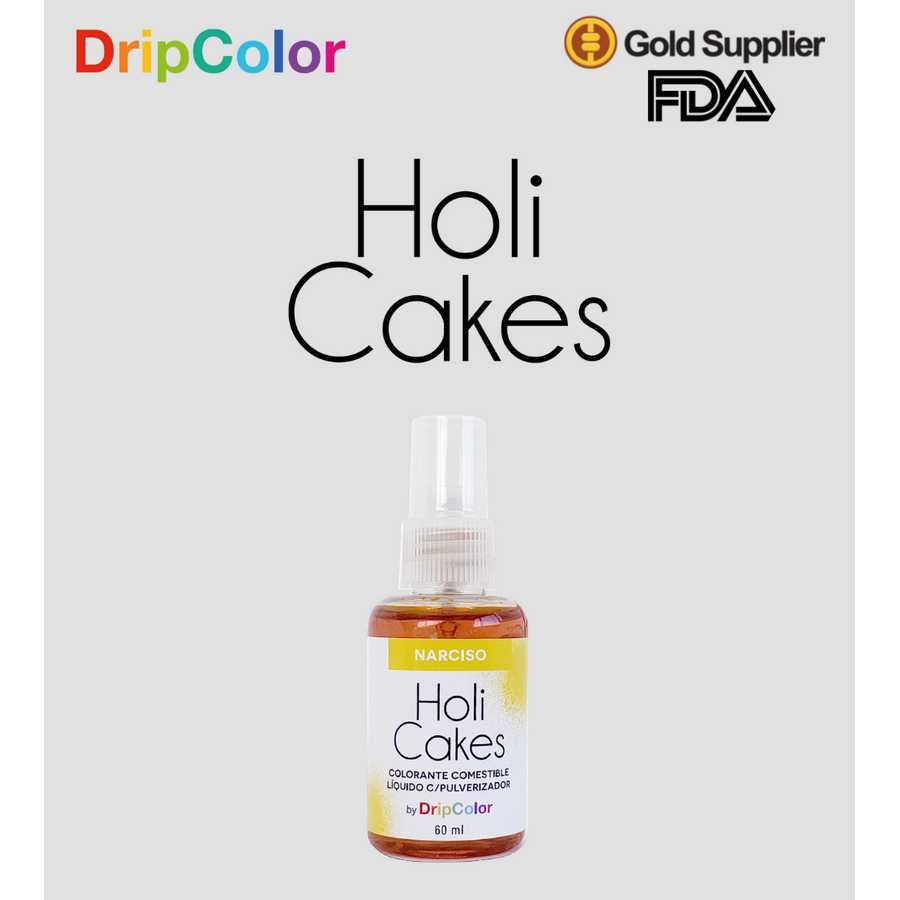 Colorante Liquido con Atomizador Narciso "Holi Cakes" 60ml