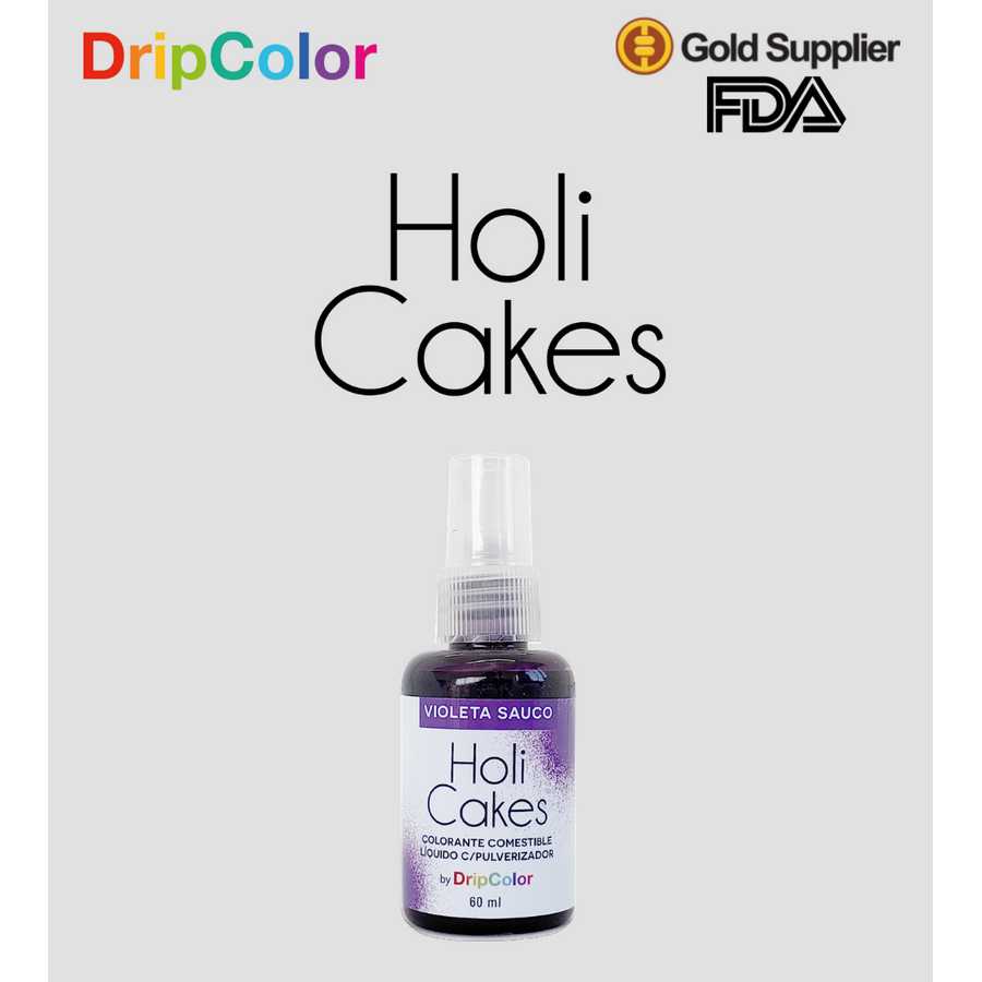 Colorante Liquido con Atomizador Violeta Sauco "Holi Cakes" 60ml