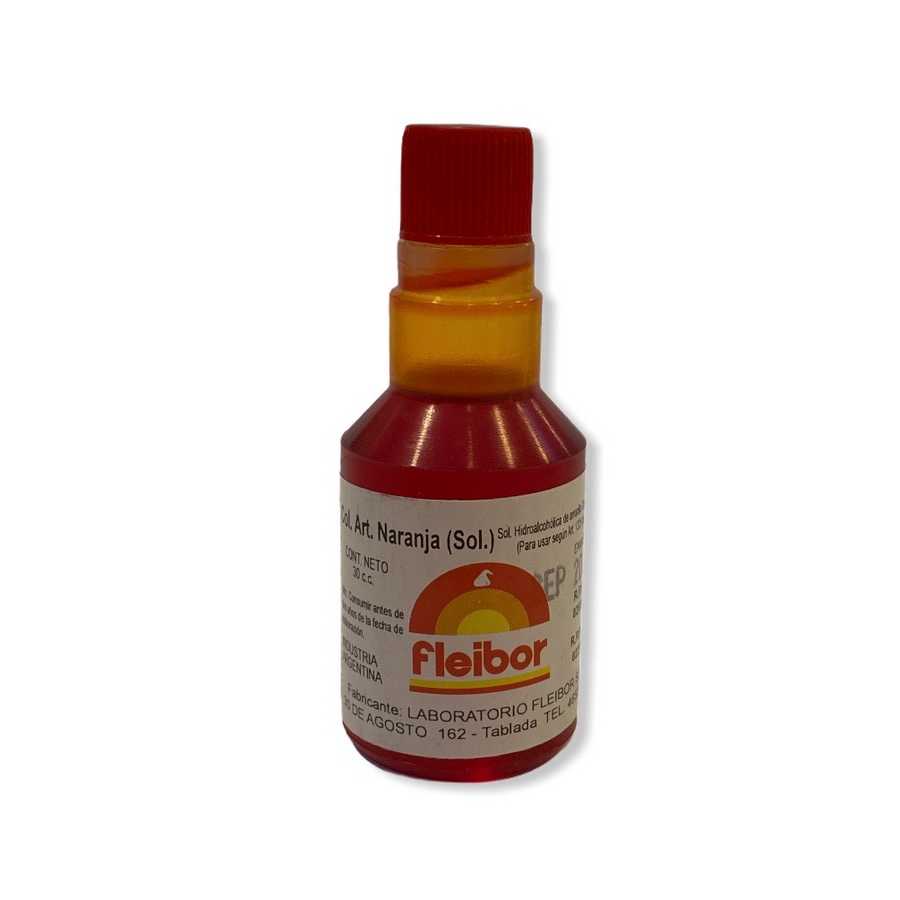 Colorante Liquido Naranja "Fleibor" 30 cc