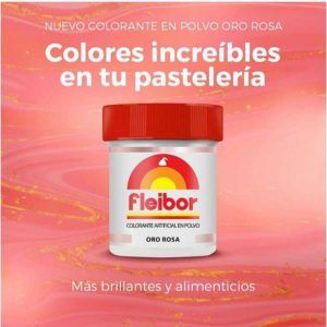 Colorante en Polvo Oro Rosa comestible «Fleibor» x 4 g