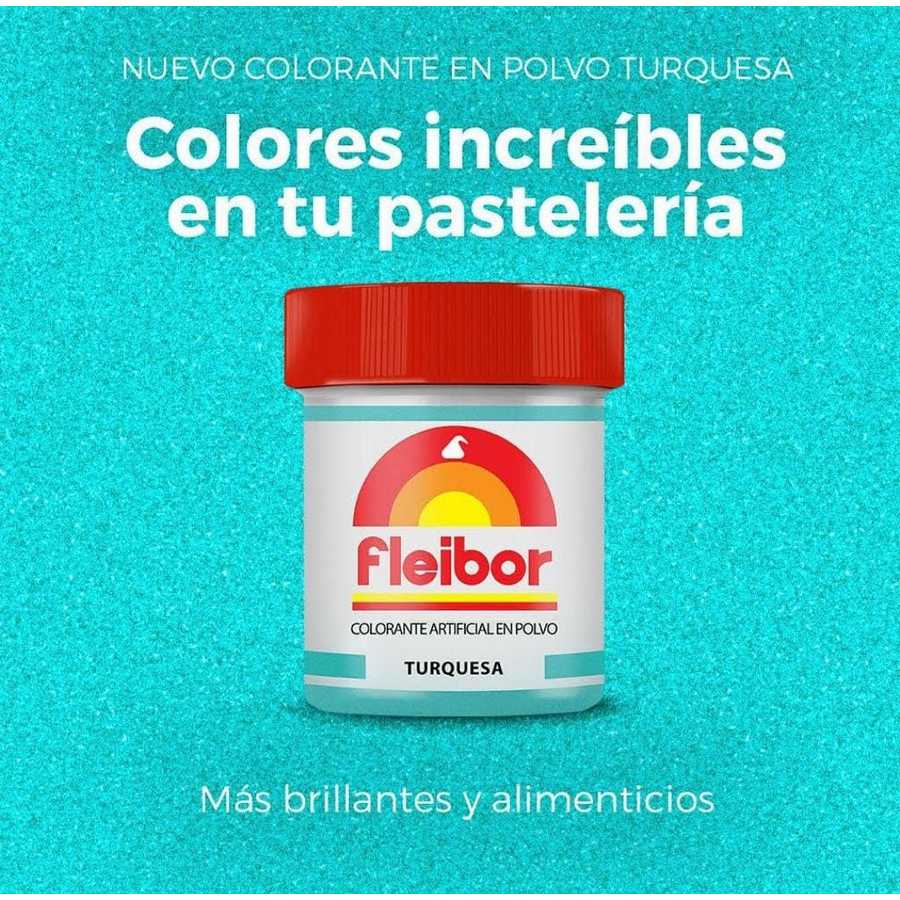 Colorante en Polvo Turquesa brillante "Fleibor" x 4g