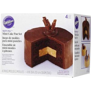 Molde Torta mini Redonda con Relleno Set 4 x 10cm «Wilton»