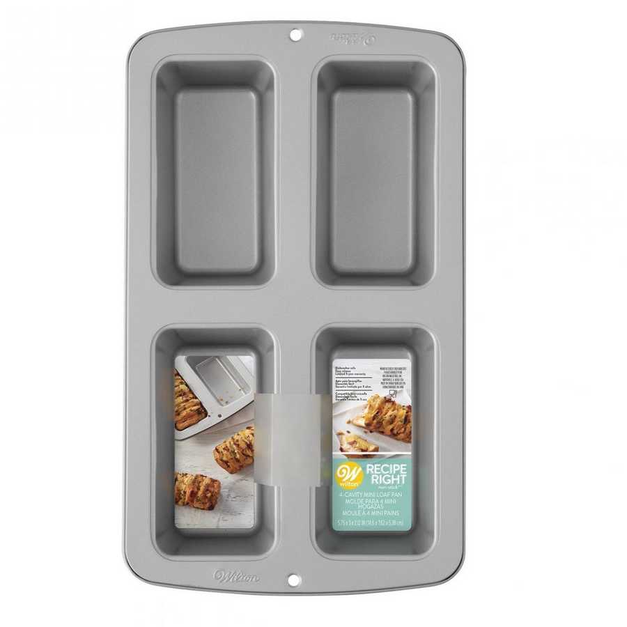Molde budin mini 4 Cav (15x8x6cm) Recipe Right "Wilton"