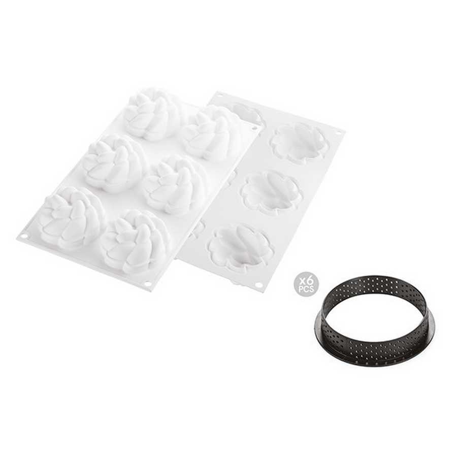 Molde Kit Tarte Ring Fleur "Silikomart" - Imagen 2