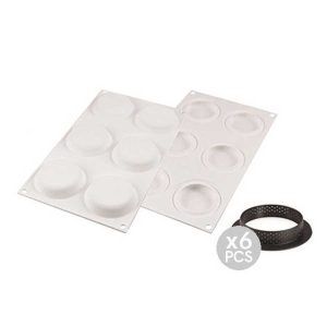 Molde Silicona Kit Tarte Ring Round 80 «Silikomart»