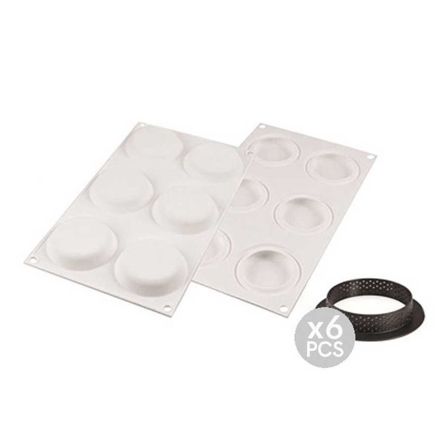 Molde Silicona Kit Tarte Ring Round 80 "Silikomart" - Imagen 2