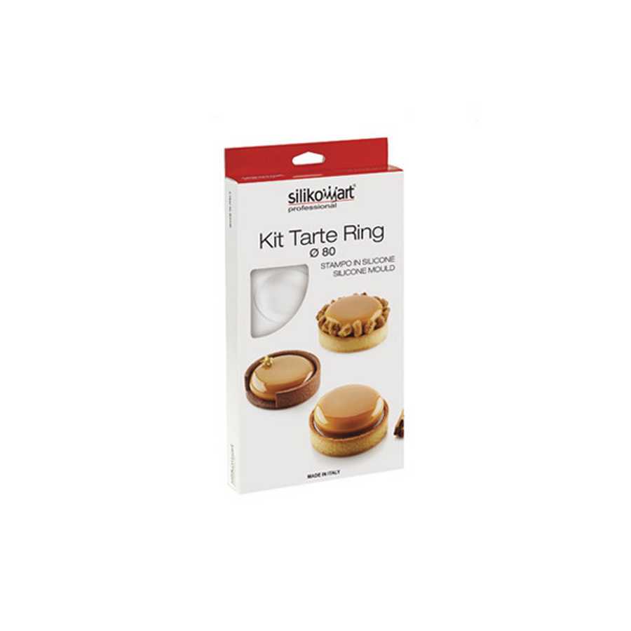 Molde Silicona Kit Tarte Ring Round 80 "Silikomart" - Imagen 4