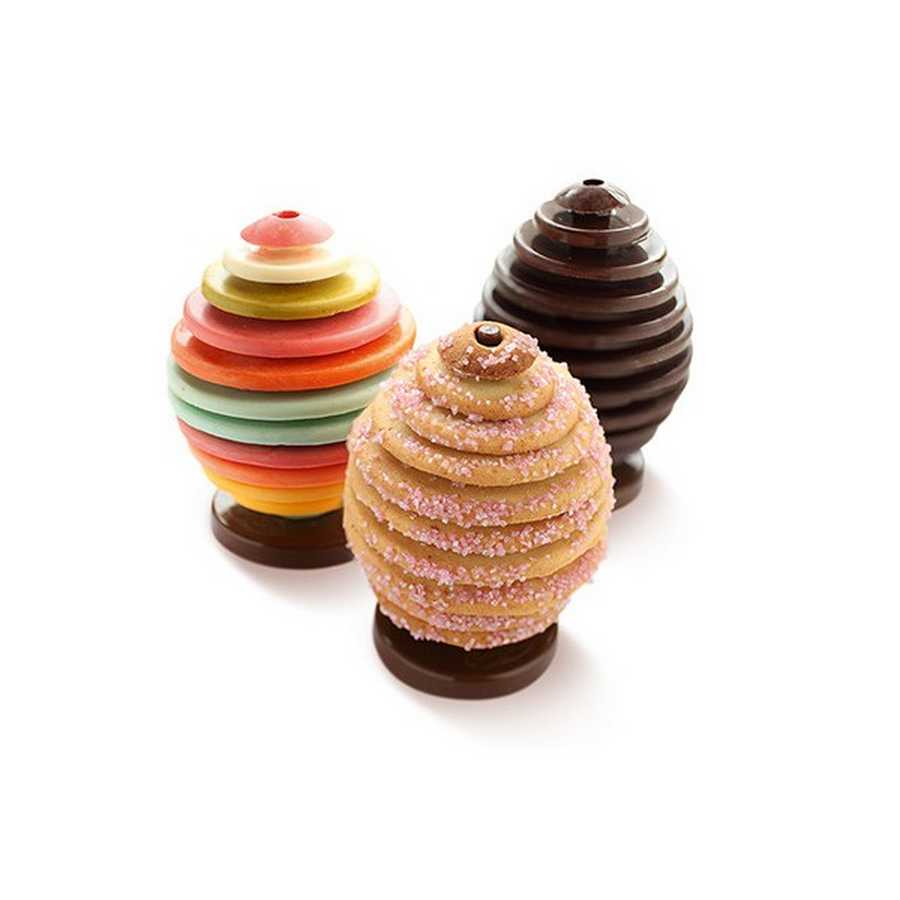 Molde Silicona C3D 02 3D Egg Choc "Silikomart"