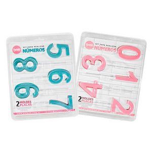 Molde Set Placa x 2 Numeros 0 al 9 «Parpen»
