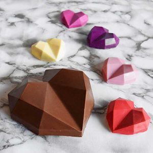 Molde Set Placa x 2 Corazones Diamantes «Parpen»