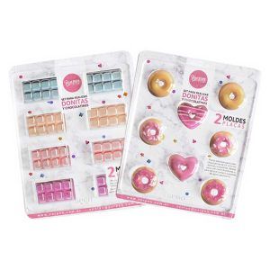 Molde Set Placa x 2 Donitas y Chocolatines «Parpen»