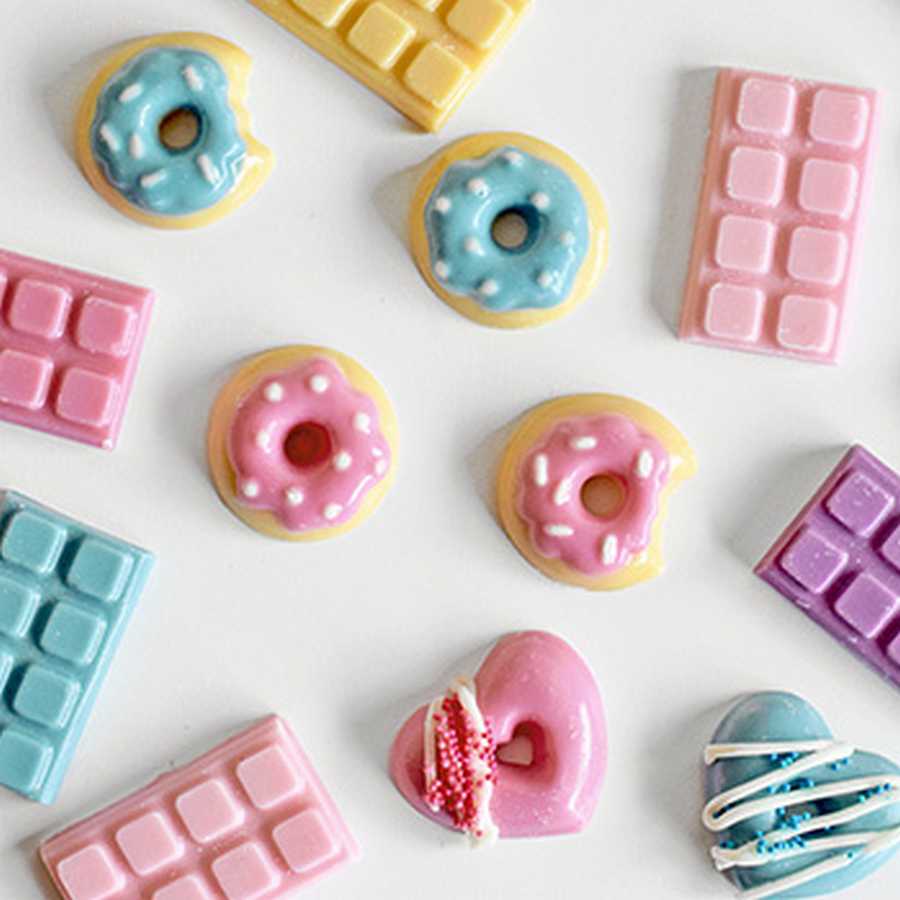 Molde Set Placa x 2 Donitas y Chocolatines "Parpen"