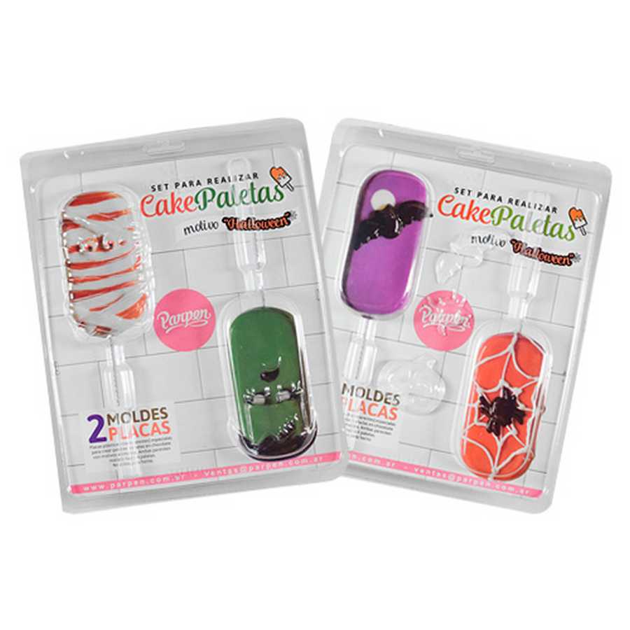 Molde Set Placa x 2 Paletas 01 "Halloween" "Parpen" - Imagen 2