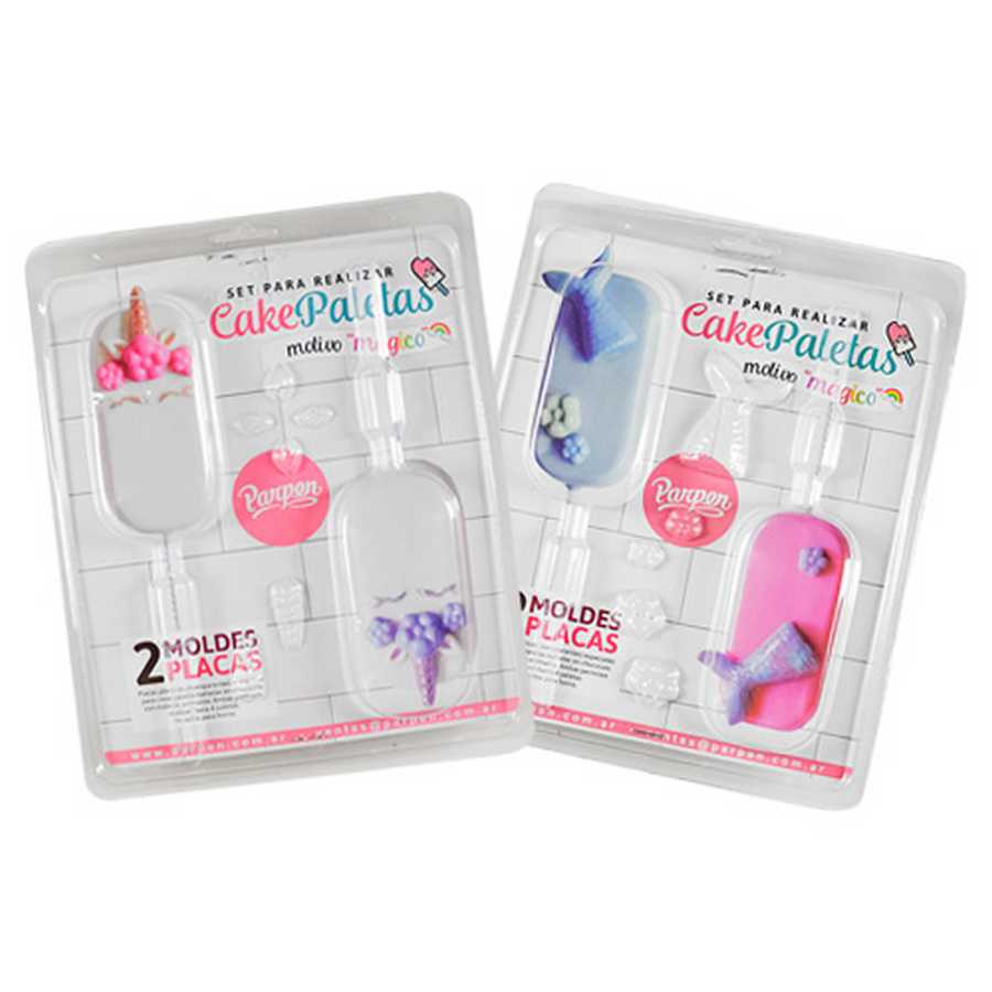 Molde Set Placa x 2 Paletas 03 "Magico" "Parpen" - Imagen 2