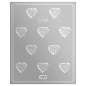 Molde Placa 581 Bombon Corazon Texturado x 10 «Parpen»