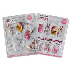 Molde Set Placa x 2 Paletas Conejo y Accesorios «Parpen»