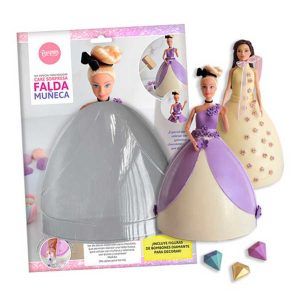 Molde Set Placa x 2 Cake Sorpresa Falda Muñeca «Parpen»