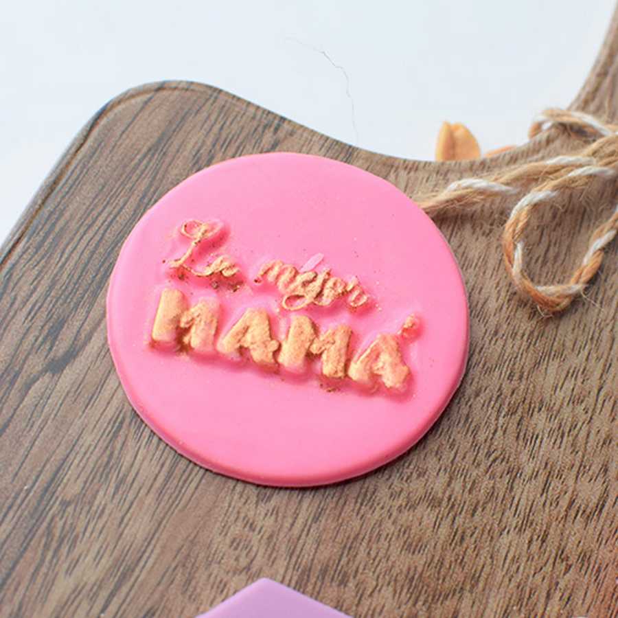 Molde Set Placa x 2 Toppers Dia de la Madre "Parpen" - Imagen 3