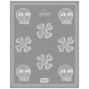 Molde placa 563 Halloween Calaveras y Huesos «Parpen»