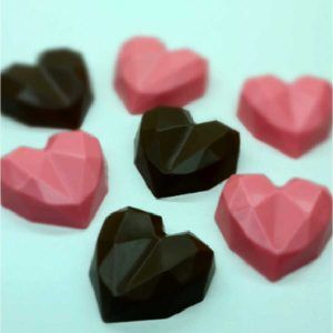 Molde placa especial corazon diamante mediano «BW»