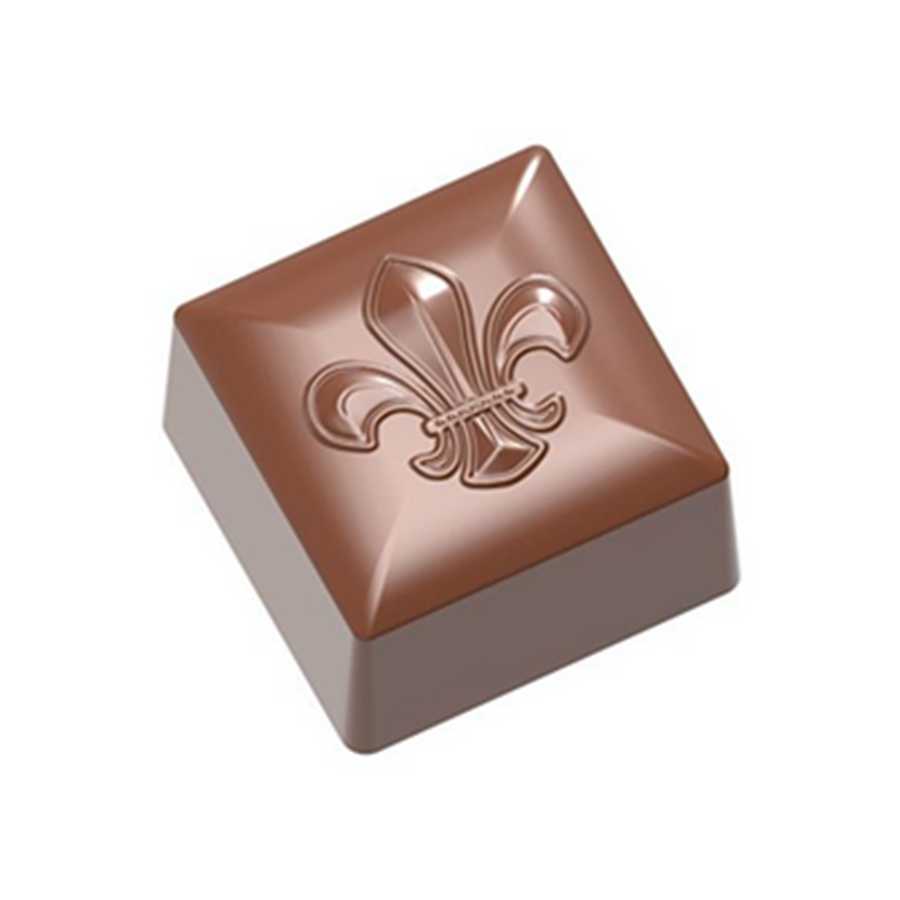 Molde policarbonato cuadrado flor lis - 1885CW