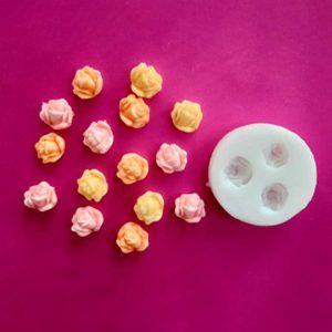 Molde Silicona Rosa Pimpollo X 3 «Arte Nery»