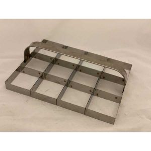 Placa cortante Cuadrada Acero Inoxidable 6x6x2 cm x12 piezas «MDA»