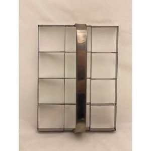 Placa cortante Cuadrada Acero Inoxidable 6x6x2 cm x12 piezas «MDA»