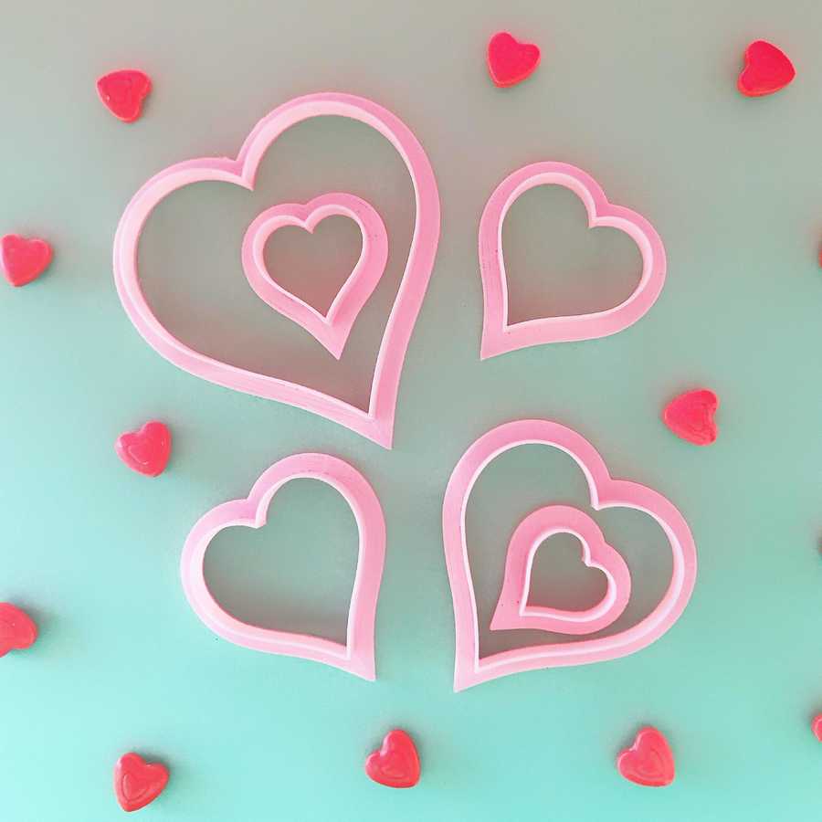 Cortantes Corazones Kit de 6 unidades "Ruphas"