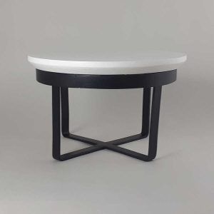 Pie Torta con base Hierro P Negro Borde recto 20cm