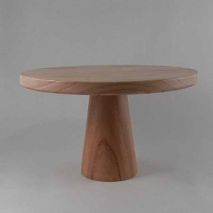Pie Torta con base Madera Paraiso H 15cm Borde recto 28cm