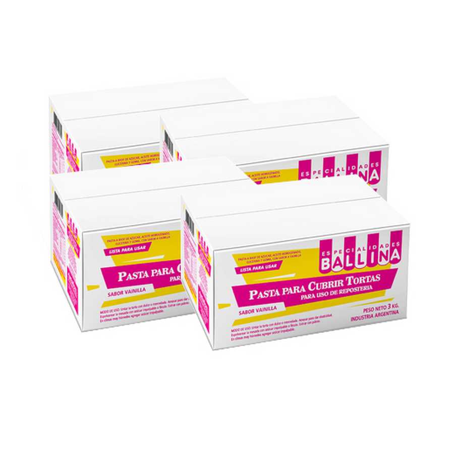 Pasta para Tortas Vainilla 4x3 kg "Ballina"