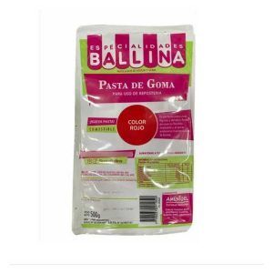 Pasta de Goma color Rojo x 500 g «Ballina»