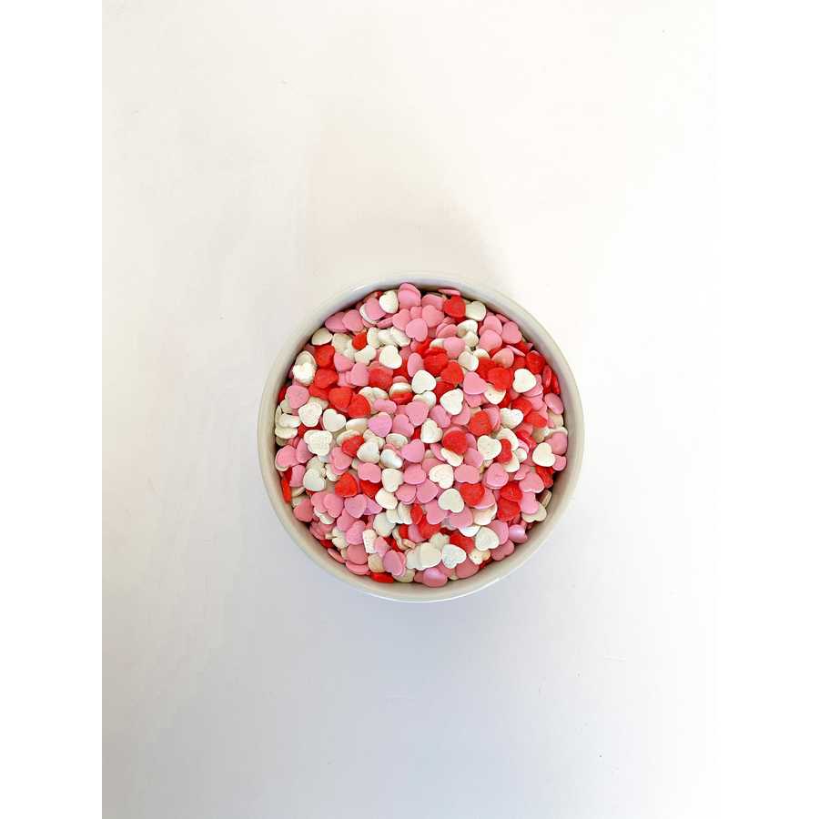 Grana Corazon Mix Rojo-Rosa-Blanco "Decormagic" x1 kg