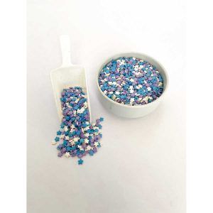 Grana Estrella Frozen (Blanco-Celeste-Lila) «Decormagic» x1kg