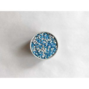Grana Corazon Mix Blanco-Celeste x 1 kg