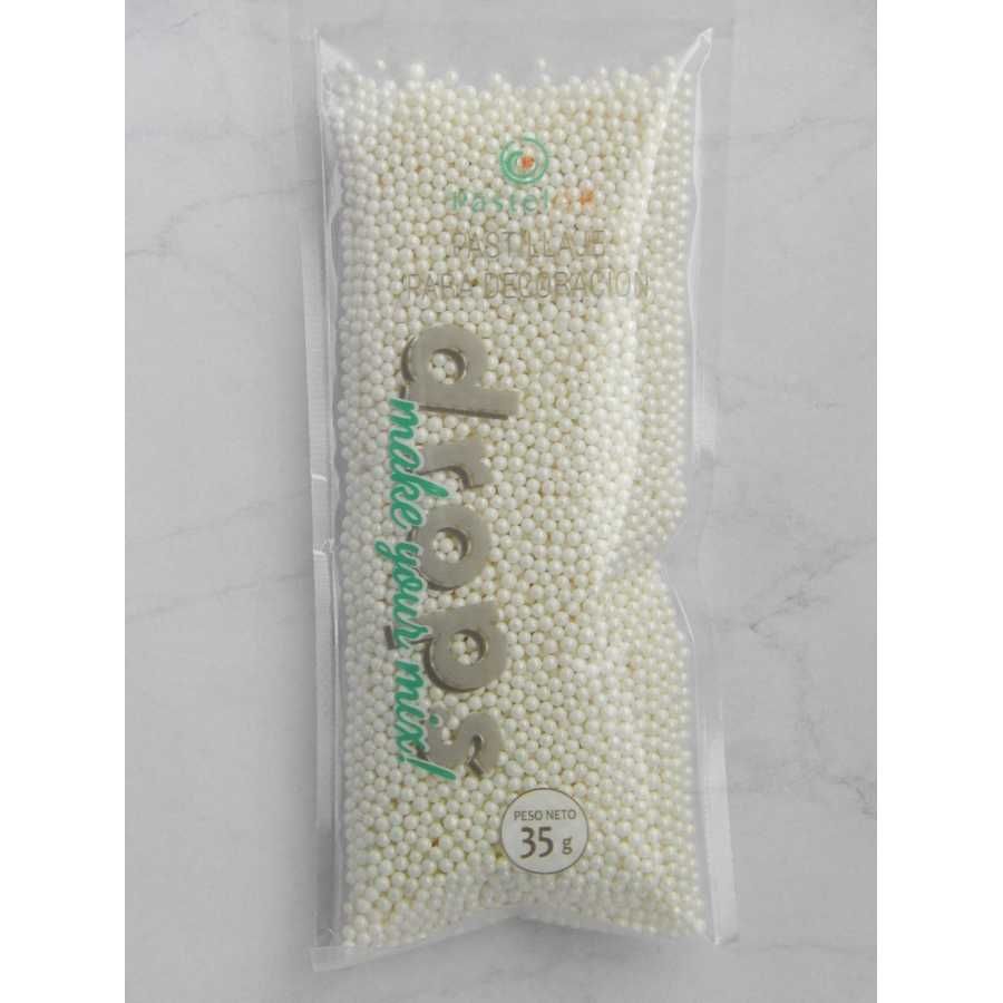 Drops Mini Perlas Blancas "Pastelar" x25gr