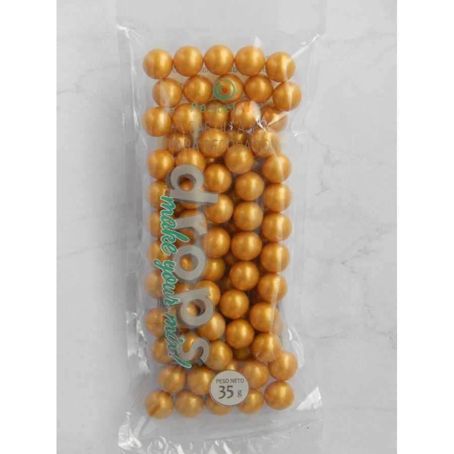 Drops Maxi Perlas Doradas "Pastelar" x35gr
