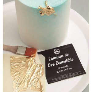Lamina comestible de oro 5u x 24 Klt 9.2cm2