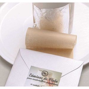 Lamina comestible de plata 10u x 24 Klt 11cm2