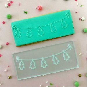 Sello Guirnalda Arboles de Navidad Rectangular S104 «Ruphas»