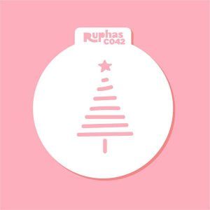Stencil C042 Árbol Navidad Modelo 1 Cupcakes «Ruphas»