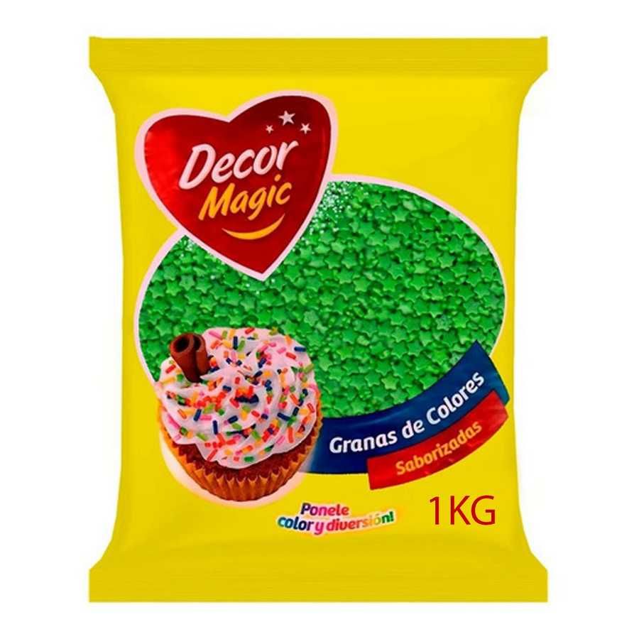 Grana Estrella Verde Claro x 1 kg "Decor Magic"