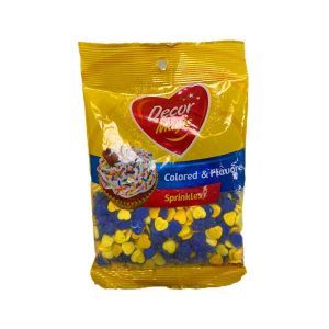 Grana corazon boca (amarillo-azul) x50gr «Decor Magic»