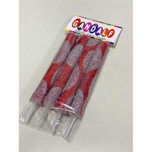 Bengala Gibreada bicolor Rojo y Plata «Gandalf» 12 cm